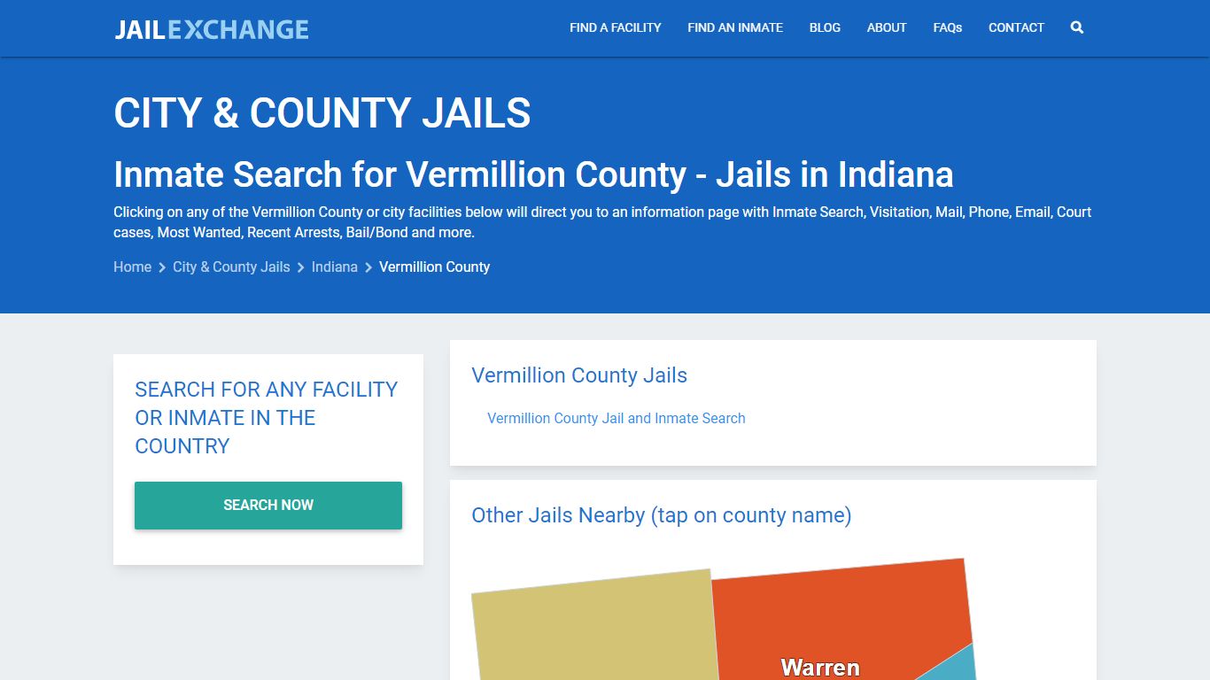 Inmate Search for Vermillion County | Jails in Indiana - Jail Exchange